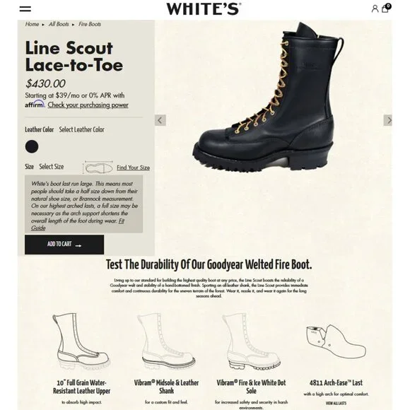 White's Hathorn Boots Men 10.5 Black Leather Work Boots USA Explorer Firefighter - Picture 7 of 16